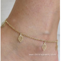 Summer Footlet Temperament Simple Gold Hollow Leaves Anklet Bracelet